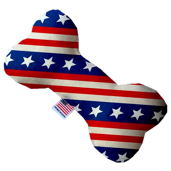 Mirage Pet Products Stars & Stripes Canvas Bone Dog Toy 10 in. 1141-CTYBN10